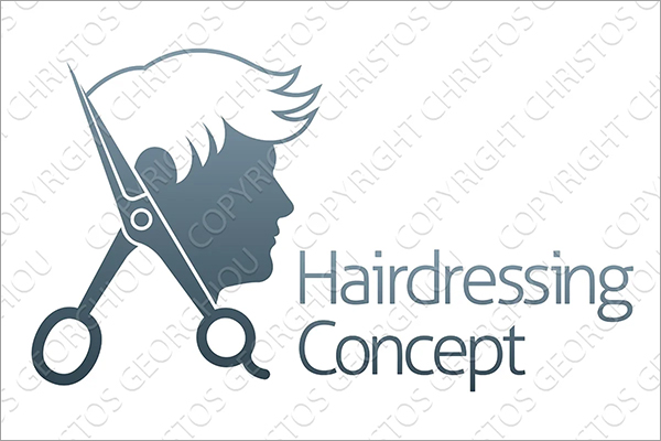 Man Head Hairdresser Barbershop Logo