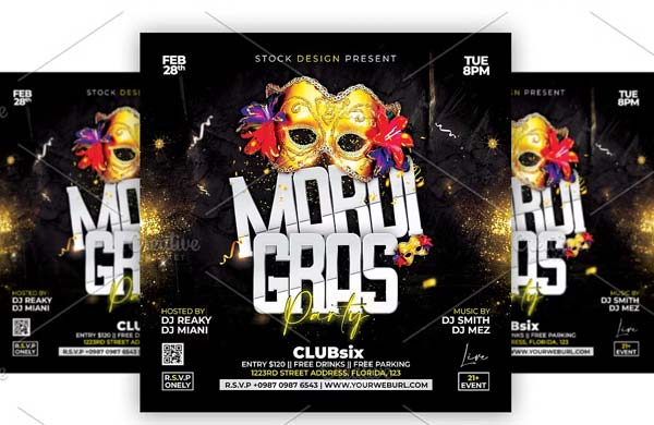 Mardi Gras Bundle Flyer Template