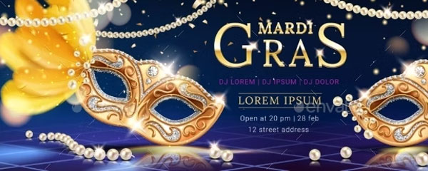 Mardi Gras Carnival Banner