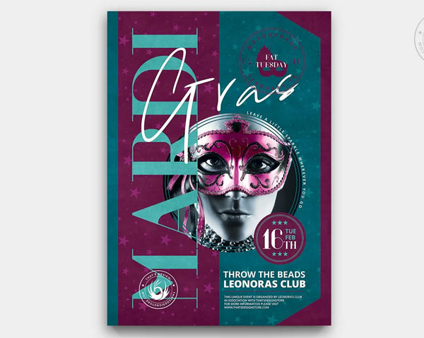 Mardi Gras Flyer Template