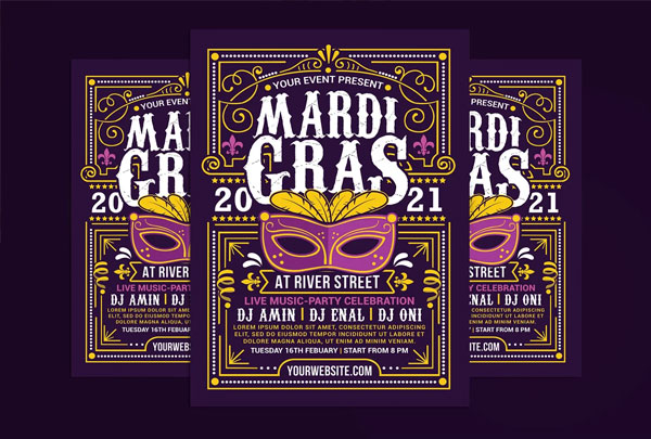 Mardi Gras Flyer Template