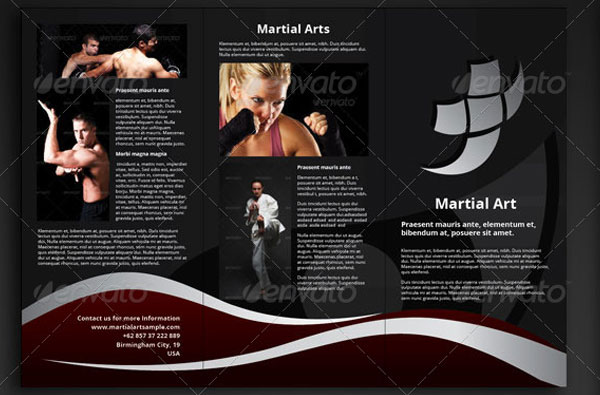 Martial Arts Trifold Brochure Templates