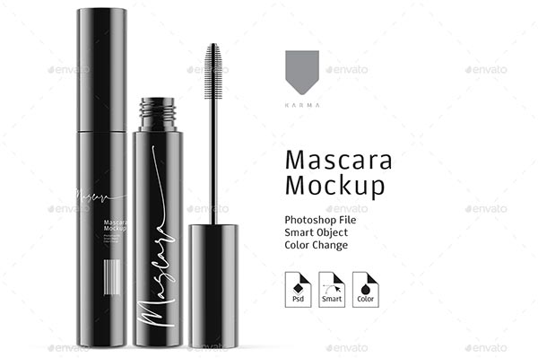 Mascara Mockup Gloss Template