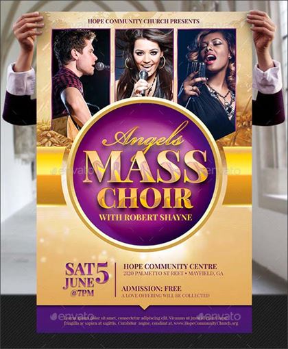 Mass Choir Concert Poster Template