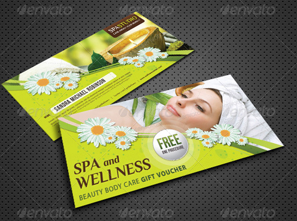 Massage and Spa Gift Voucher Template