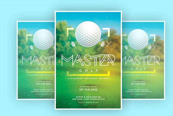 Master Golf Tournament Brochure Templates