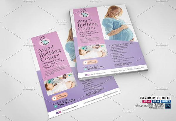 Maternity Clinic Promotional Flyer Template