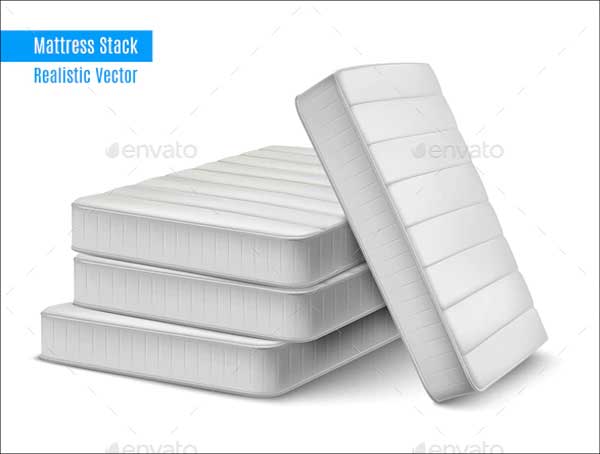 Mattress Stack Realistic Mockup