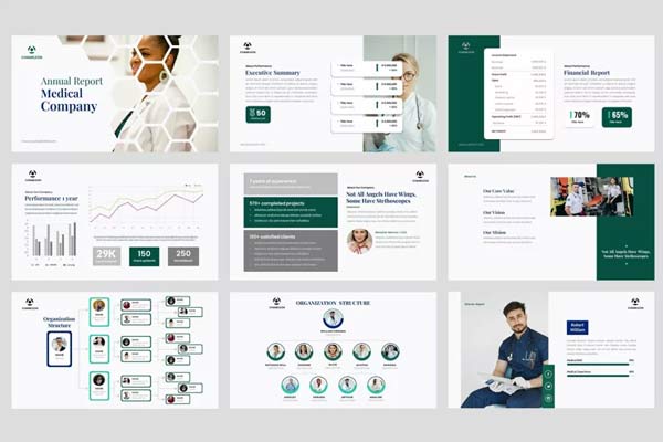Medical Annual Report Google Slide Template