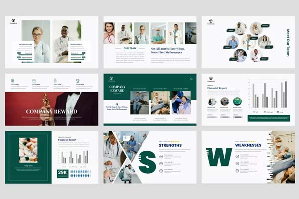 Medical Annual Report Power Point Template