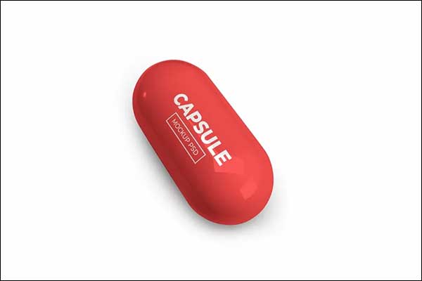 Medical Capsule Pill 3D Mockup