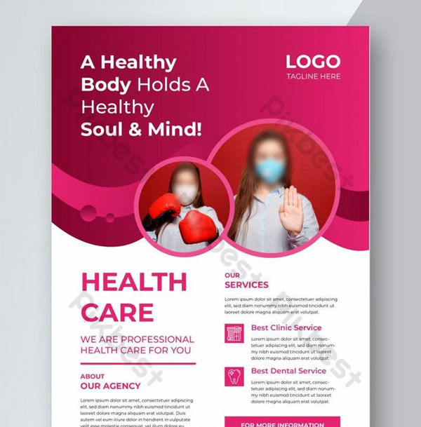 Medical Care and Hospital Flyer Template