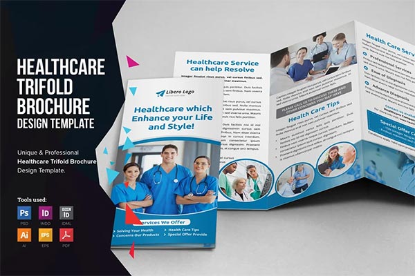 Medical Healthcare Trifold Brochure
