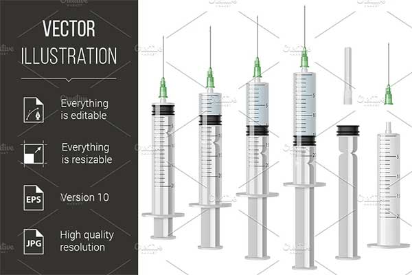 Medical Syringes Mockup