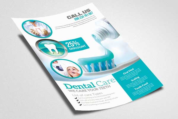 Medical Dental Care Flyer PSD Template