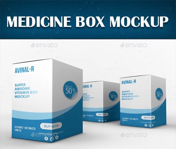Medicine Box Mockup