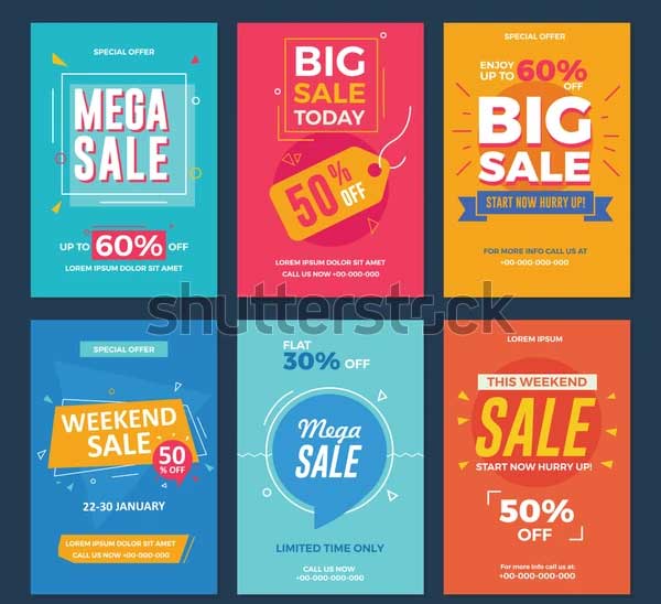 Mega Sale Discount Coupon Flyer Templates