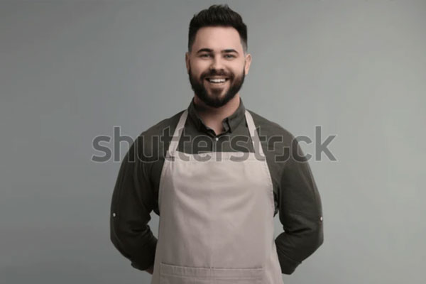 Men Kitchen Apron Mockup
