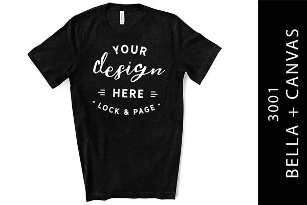 Men's Heather Black Mockups Download