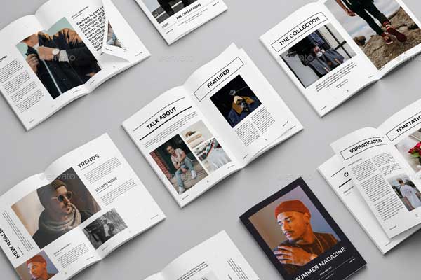 Men's Summer Fashion Magazine Template