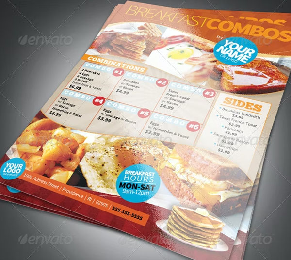 Menu Flyer Breakfast Design Template
