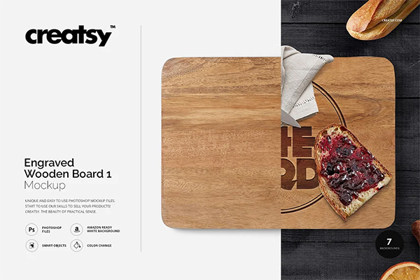 Menu Mockup Cutting Board