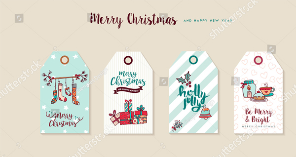 Merry Christmas & Happy New Year Tags and Cards