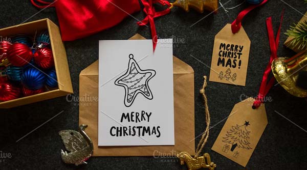 Merry Christmas And Happy New Year Tags and Cards