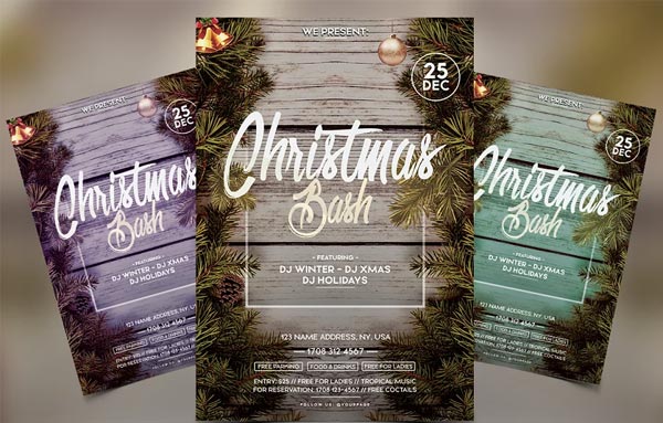 Merry Christmas Bash Premium Flyer Template