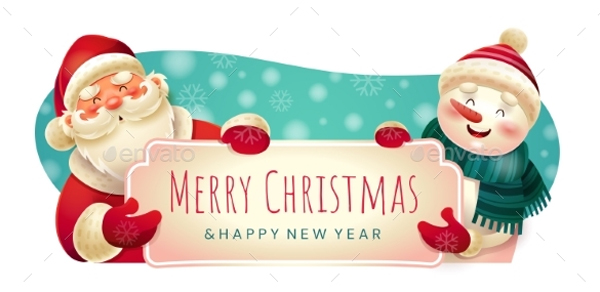 Merry Christmas Festive Holiday Banner Template