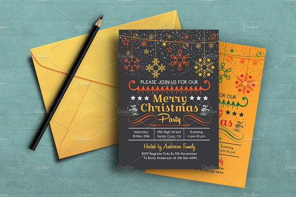 Merry Christmas Party Invitation Template