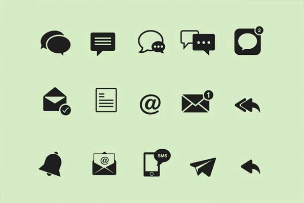 Messaging Icons Design Template