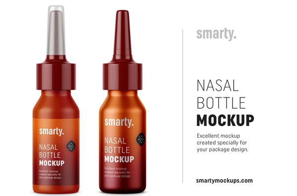 Metal Nasal Bottle Mockups