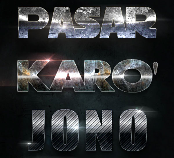 Metal Shiny Photoshop Text Effects