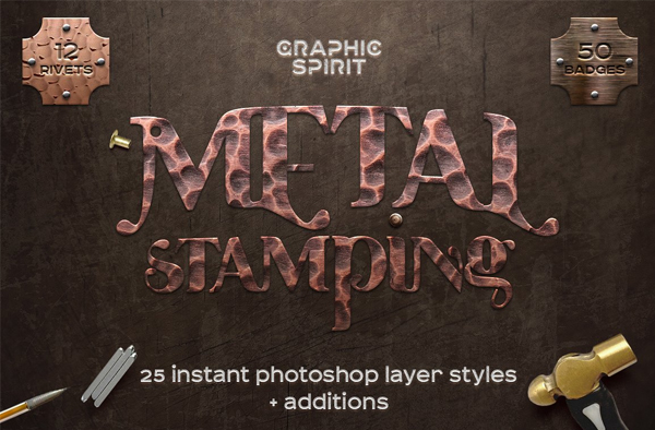 Metal Stamping Photoshop Styles