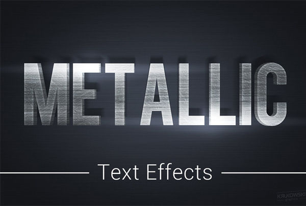 Metallic Text Effects Mockup