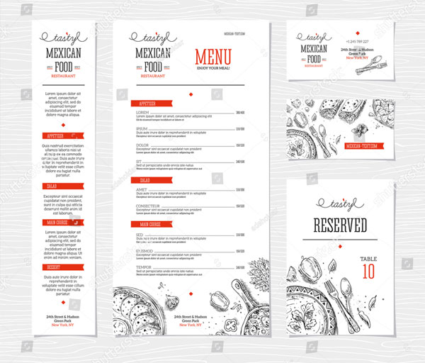 Mexican Food Cafe Menu Flyer Template