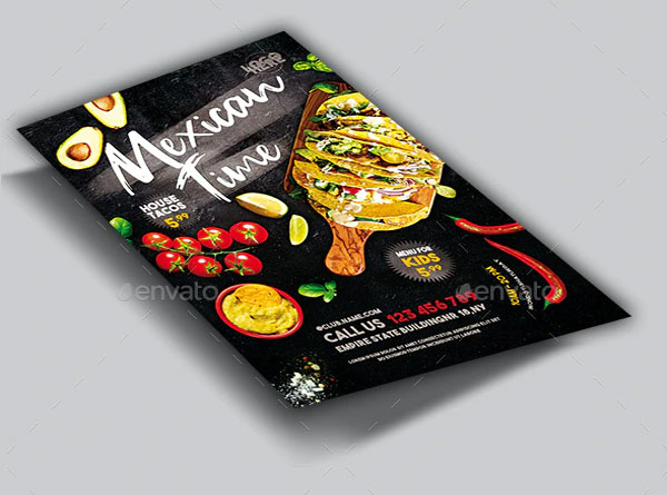 Mexican Time Food Menu Flyer Template