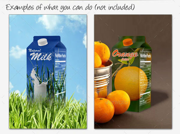 Milk / Juice Carton Mockup