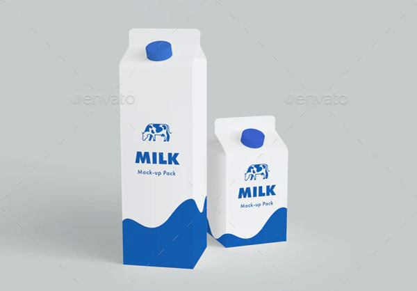 Milk Carton PSD Mockup