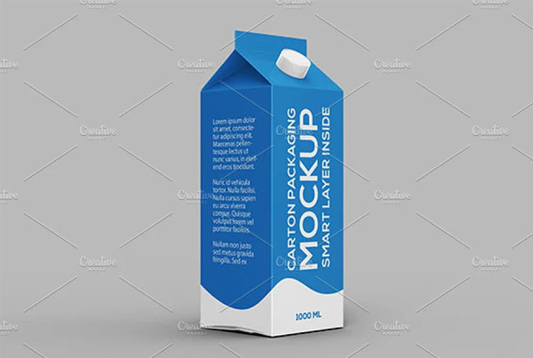 Milk Carton Packaging Mock-up