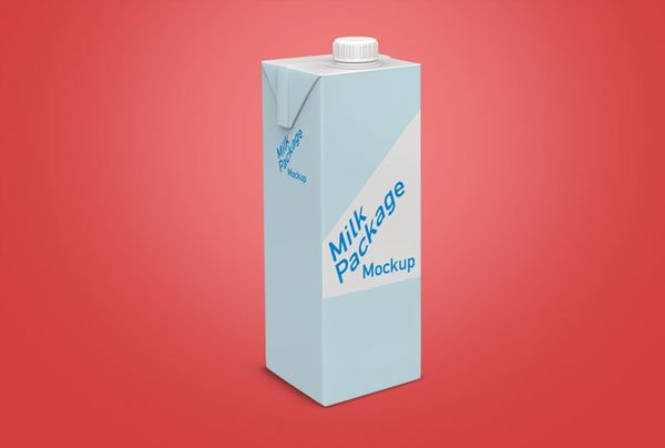 Milk Tetra Carton Package Mockup