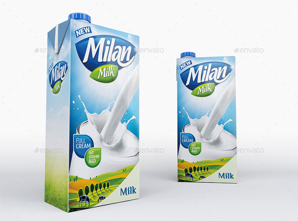 Milk or Juice Carton Mockup