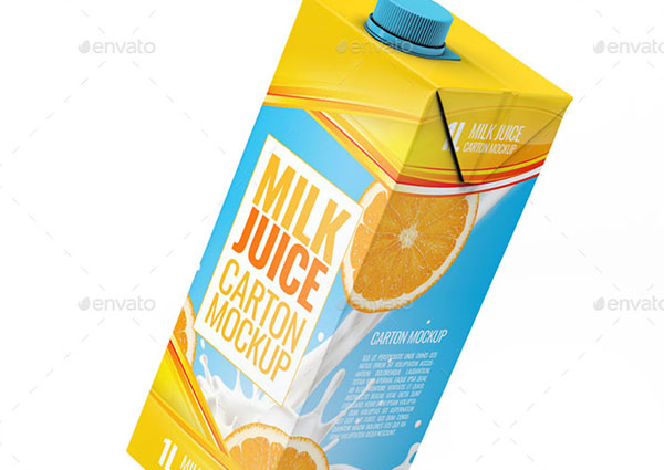 Milk Juice Cartons Bundle Mockup