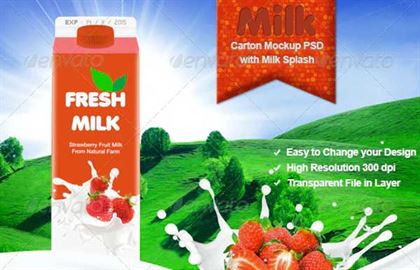 Milk Carton Packaging Mockups
