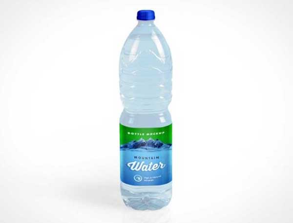 Mineral Water Plastic Bottle Free PSD Mockup