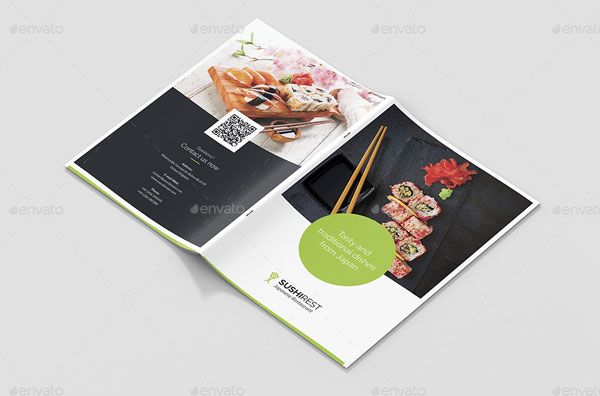 Mini Brochure Japanese Food Sushi A5