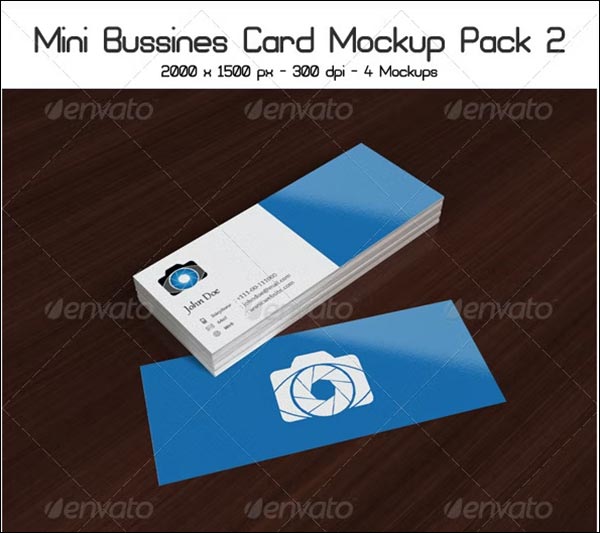 Mini Business Card MockUp Design