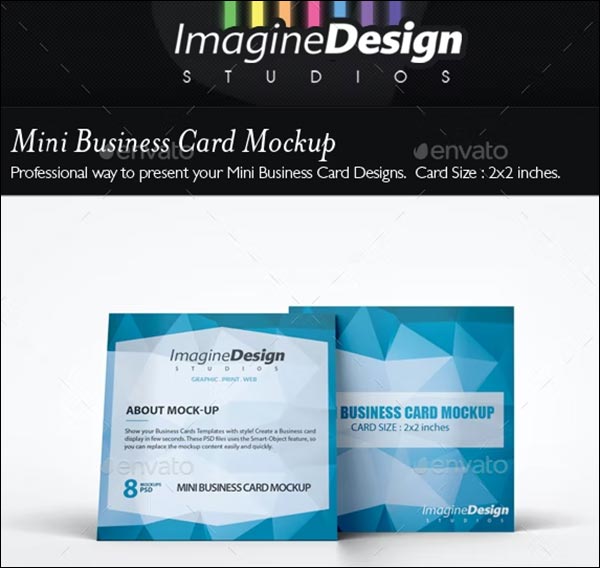 Mini Business Card Mockup