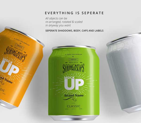 Mini Soda Can Mockups
